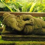    Ganesha statue - the god of happiness with...