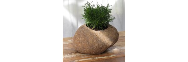 Natural stone planter