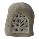 Stone lantern with ornament, H 35 cm, hand carved from...