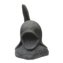 Fish fountain on base, H 68 cm, black antique