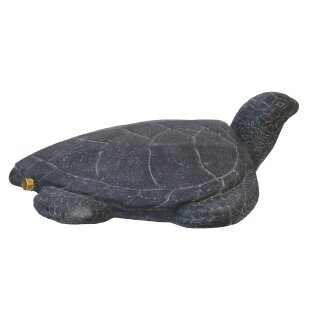 Wasserschildkröte als Wasserspiel, L 65 cm, schwarz antik