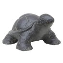 Turtle,  23  - 60 cm, stone figure, garden decoration, black antique, frost-proof