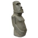 Moai, Osterinsel-Figur mit K&ouml;rper, H 100 cm, Steinmetzarbeit aus Basanit