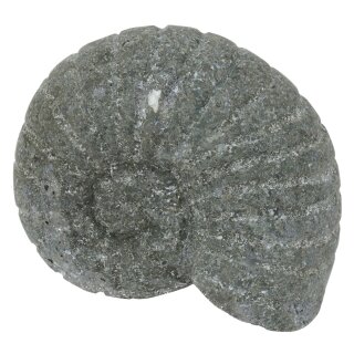 Fossil "nautilus", Ø 16 cm, hand carved from basanite