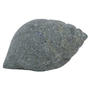 Schnecke, L 16 cm, Steinmetzarbeit aus Basanit