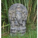 Sitzender Ganesha, H 27 cm, schwarz antik