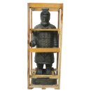 Standing Chinese warrior, H 100 cm, black antique