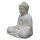 Sitting Buddha "Japan", H 41 cm, white antique