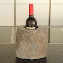 Weinkühler, H 20 cm, Steinmetzarbeit aus Flussstein