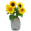 Blumenvase, H 22 cm, Steinmetzarbeit aus Flussstein