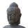Stehende XXL Buddha-Statue mit Schale, 192 cm, Steinfigur, Garten-Deko, schwarz antik, frostfest