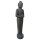 Stehende XXL Buddha-Statue mit Schale, 192 cm, Steinfigur, Garten-Deko, schwarz antik, frostfest