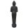 Stehende XXL Buddha-Statue mit Schale, 192 cm, Steinfigur, Garten-Deko, schwarz antik, frostfest