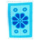 Premium Bali sarong, pareo, with coconut buckle, print in blue and turquois