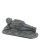 Lying Buddha, L 40 cm, cast stone, black antique