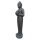 Standing Buddha with pot, H 151 cm, black antique