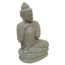 Sitting Buddha &quot;Relax&quot;, H 75 cm, hand carved from basanite