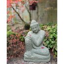 Sitting Buddha "Relax", H 75 cm, hand carved from basanite