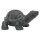 Turtle, 33 cm, stone figure, garden decoration, black antique, frost-proof