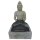 Buddha Wasserspiel mit Becken, H 135 cm, Steinmetzarbeit aus Basanit