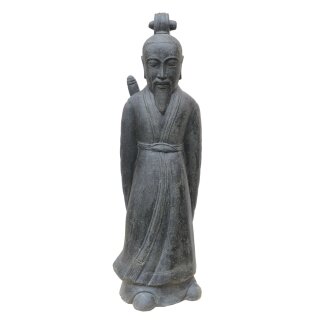 Japanischer Samurai, H 120 cm, schwarz antik