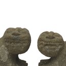 Korean Lion-Dogs (haetae), L 60 cm, hand carved from basanite (pair)