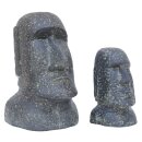 Set of 2 Moai Statue, Easter Island Head, 20&30 cm,...