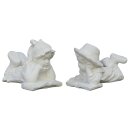 Mediterranean statue set &quot;boy and girl with book&quot; L 50 cm white