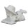 Mediterranean statue set "boy and girl with book" L 50 cm white