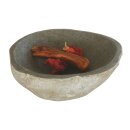 Small stone bowl, small bird bath, oval, Ø 18 cm, hand carved from natural stone
