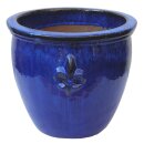 Planter flowerpot Lily Ø 34cm in royal blue glazed...