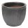 Planter flowerpot Linea, various sizes, in anthracite color glazed, frostproof