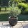 Planter flowerpot Linea, various sizes, in anthracite color glazed, frostproof