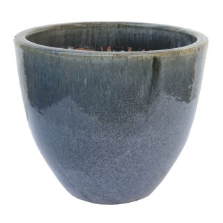 Planter flowerpot Cassia, various sizes, in falling grey glazed, frostproof