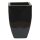 Planter flowerpot Pitaya, L/W 33 cm H 47 cm, handcrafted in Vietnam, black glazed, frost-proof