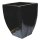XL planter flowerpot Pitaya, L/W 43 cm H 57 cm, handcrafted in Vietnam, black glazed, frost-proof