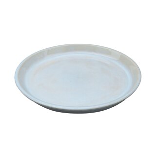 Trivet plate for planter Ø 28cm grey-white color glazed frostproof