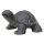 Turtle, 40 cm, stone figure, garden decoration, black antique, frost-proof