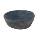 Exclusive food and drinking bowl for dog, cat, oval, Ø approx. 20 cm, stone carving from river stone