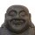 Buddha Statue "Happiness", 100 cm, Stein-Figur, Garten-Deko, schwarz antik, frostfest