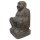 Sitzender Buddha "Happiness", H 100 cm, schwarz antik