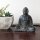 Set of 2 sitting Buddha &quot;Japan&quot;, H 21 cm, black antique