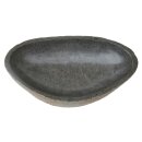 Stone bowl &quot;canoe&quot;, L 50-60cm, hand carved from riverstone