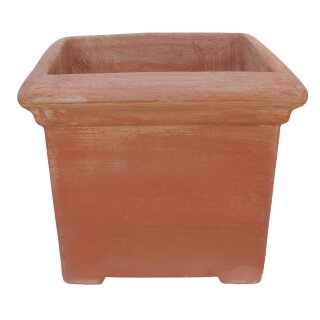 Terracotta planter, flower pot, plant pot Quadro Piedi, L/W 33 H 30 cm, frost-proof