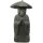Standing monk, praying, 80 cm, stone figure, cast stone, black antique, frost-proof