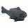 Set of 2 stone Koi-Fish 40 and 26 cm, stone figure, garden and pond decoration, antique black, frost-proof