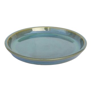 Trivet plate for planter Ø 28cm jade color glazed frostproof
