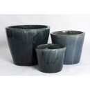 Planter flowerpot Jasmine, various sizes, in grey glazed,...