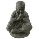 Sitting monk, praying, various sizes H 47 - 80 cm, black...