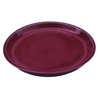Trivet plate for planter Ø 24cm red color glazed frostproof